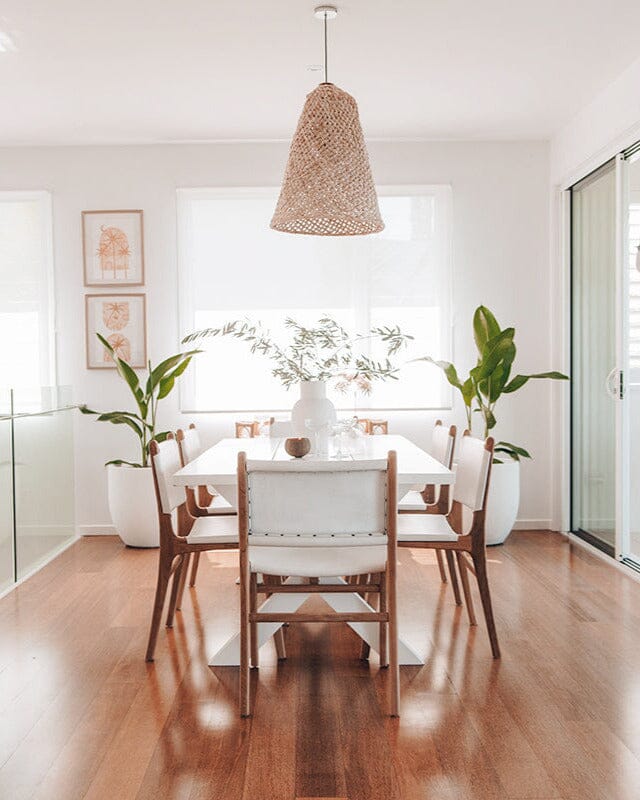 Otis Dining Chair Leather & Teak - White Sun Republic 