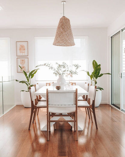 Otis Dining Chair Leather & Teak - White Sun Republic 