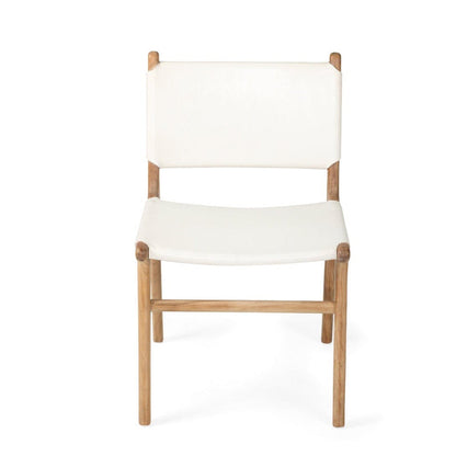 Otis Dining Chair Leather & Teak - White Sun Republic 