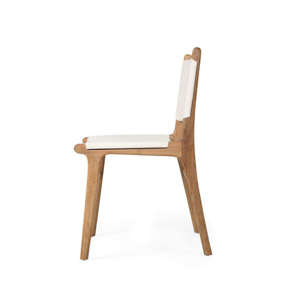 Otis Dining Chair Leather & Teak - White Sun Republic 