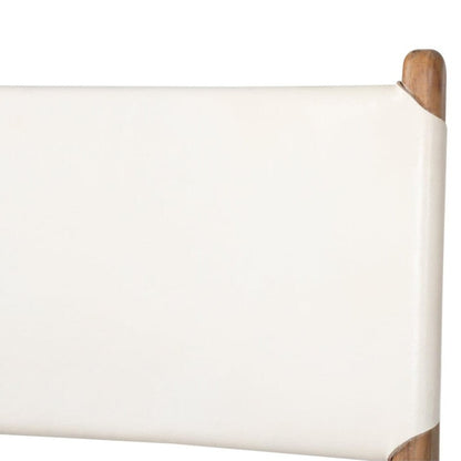 Otis Dining Chair Leather & Teak - White Sun Republic 