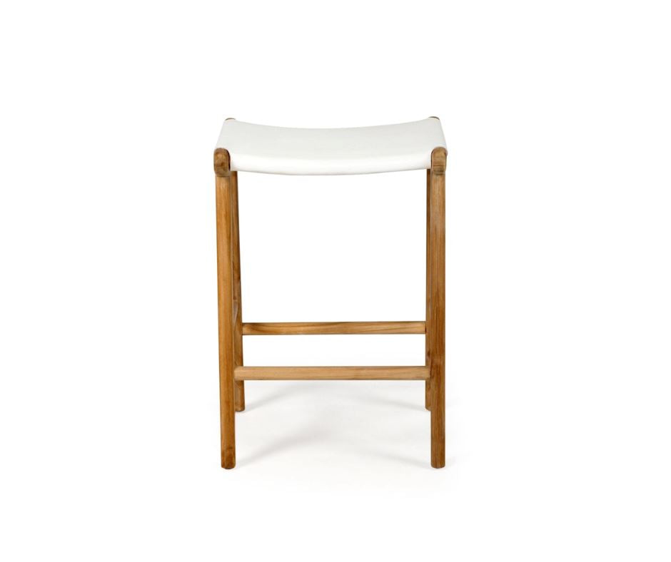 Otis Leather Saddle Stool - White Sun Republic 