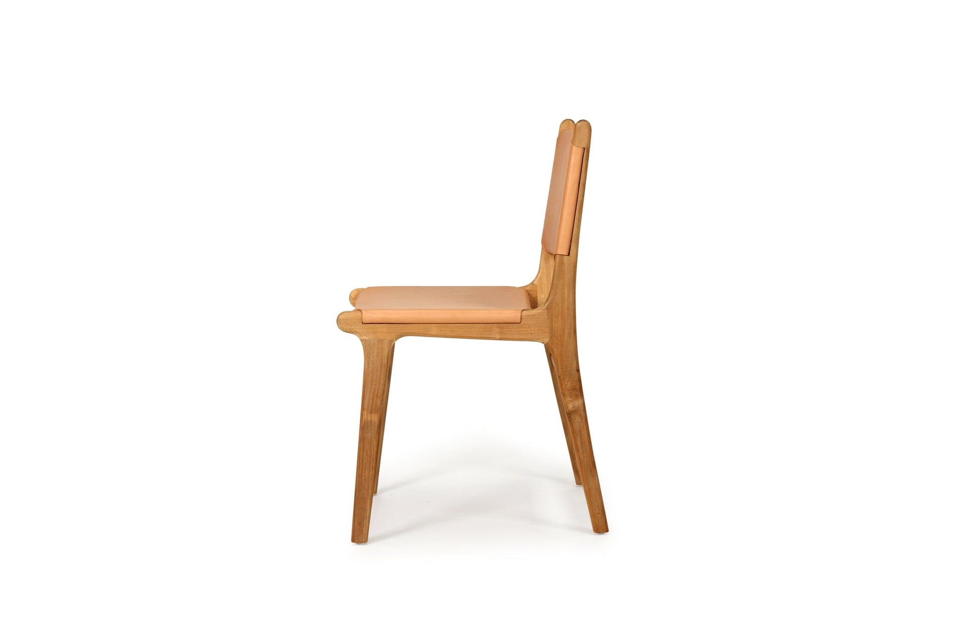 Otis leather & Teak Dining Chair - Nude (Natural) Sun Republic 