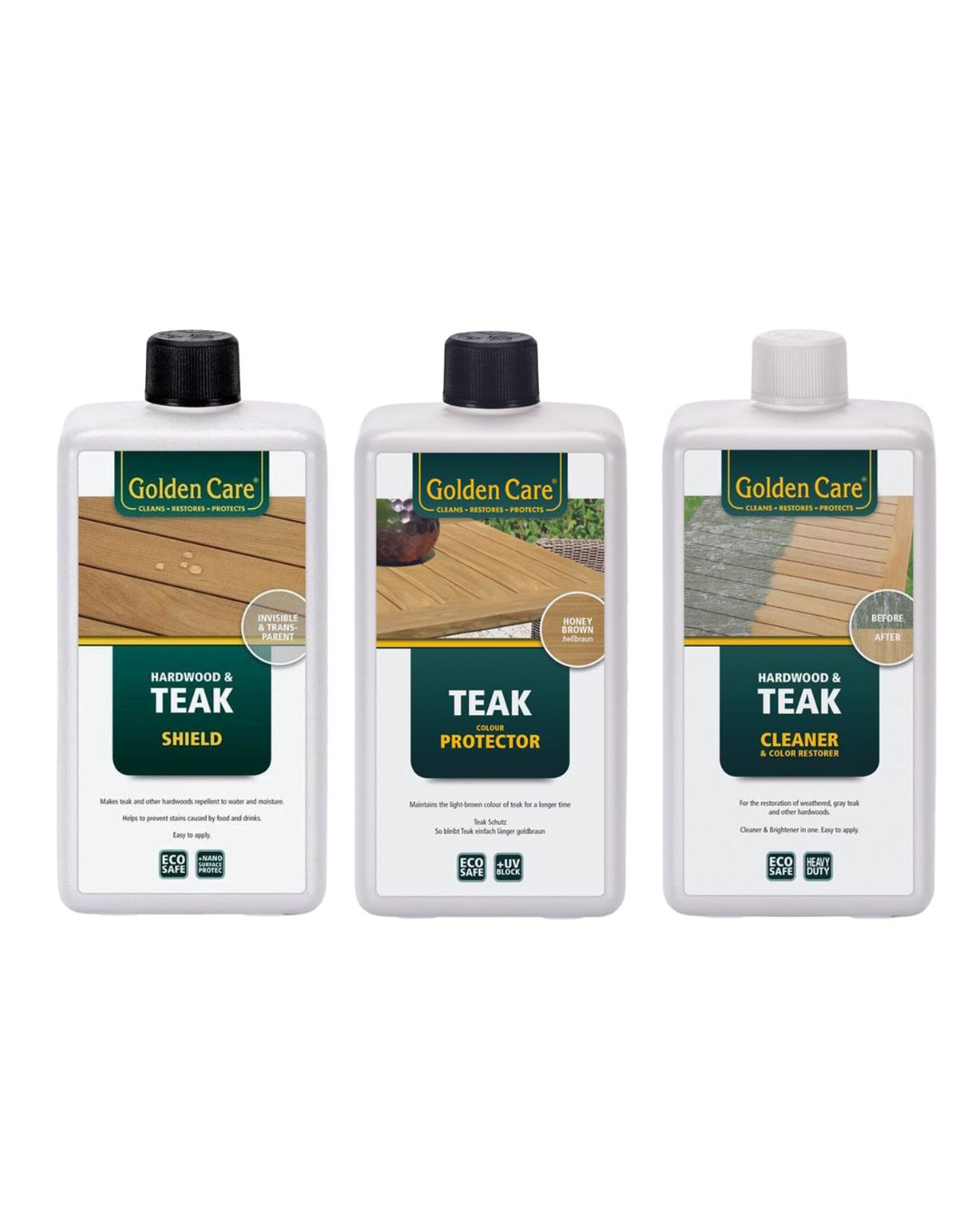 Golden Care Teak Shield, Cleaner & Protector - Preserve Outdoor Teak