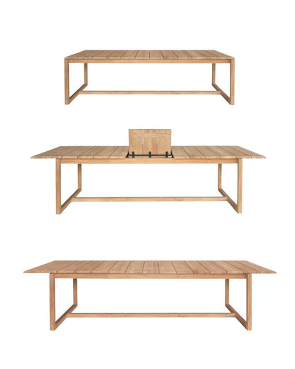 Pakleni Teak Outdoor Extension Dining Table Sun Republic 