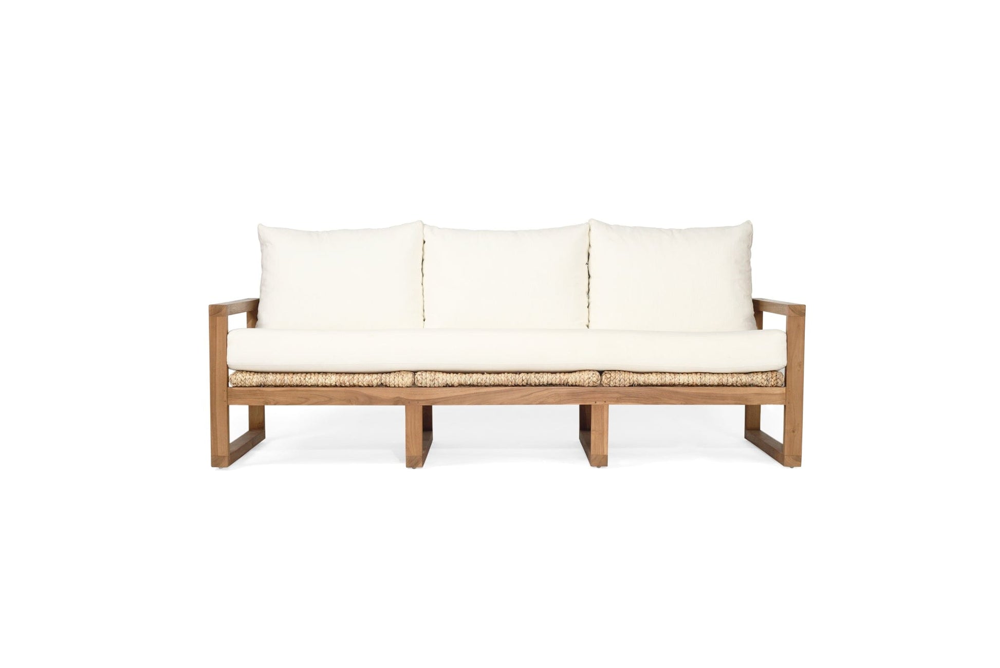 Palm Springs Teak Three Seater Sofa - Stain Free Fabric (Three Colours) Sun Republic 