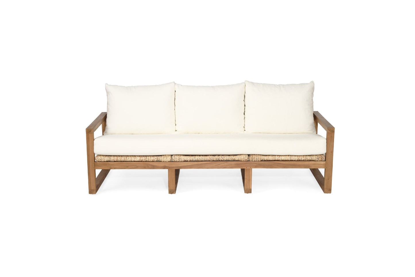 Palm Springs Teak Three Seater Sofa - Stain Free Fabric (Three Colours) Sun Republic 