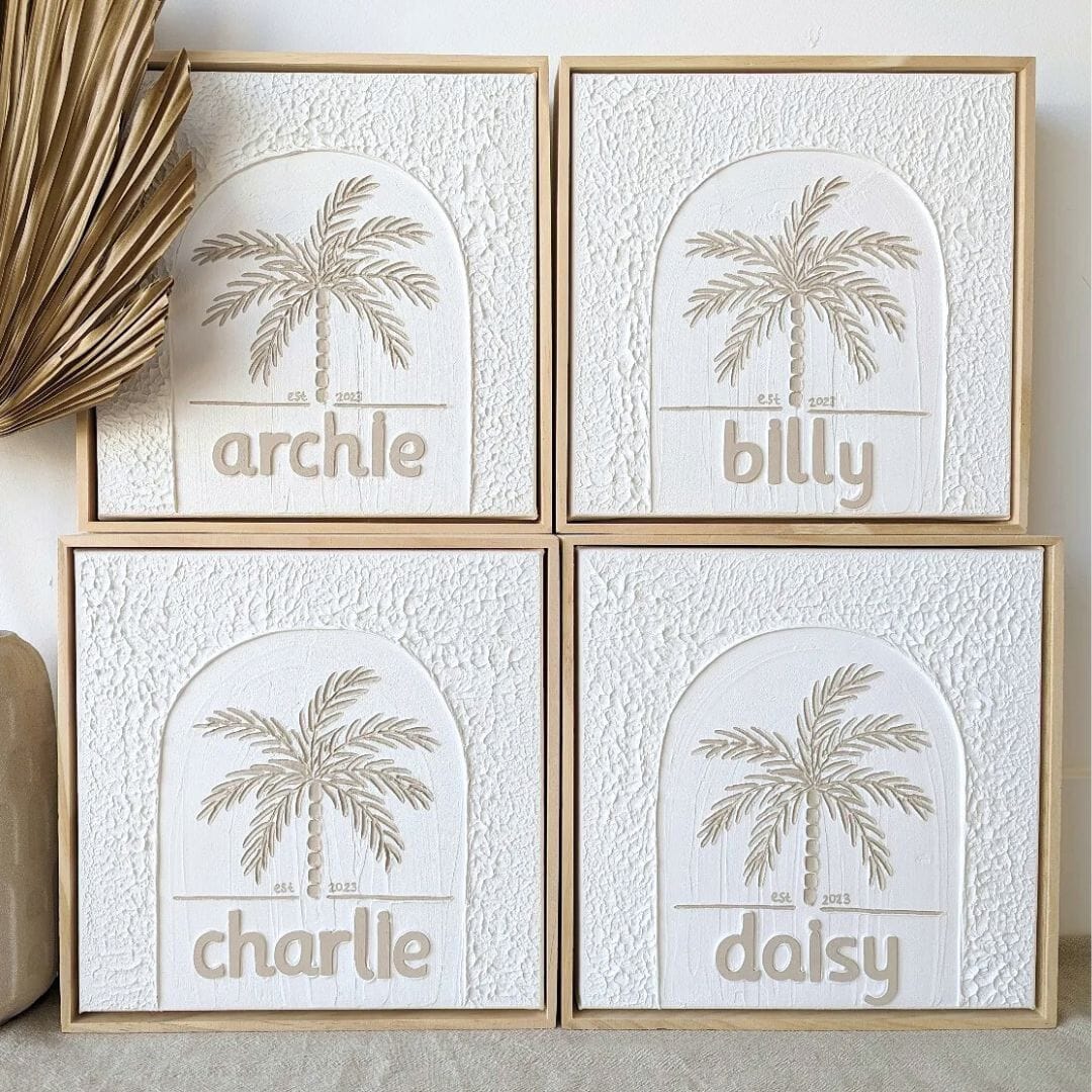 Personalised Textured Plaster Art – Palm Paradise Beyond The Palms 