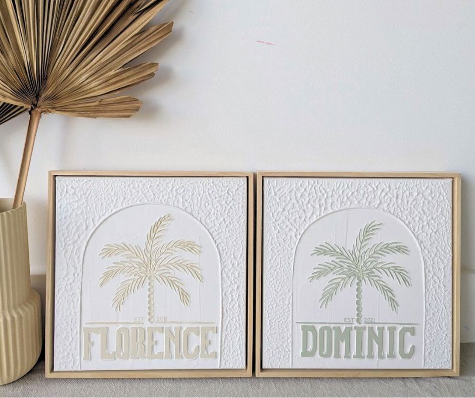 Personalised Textured Plaster Art – Palm Paradise Beyond The Palms 