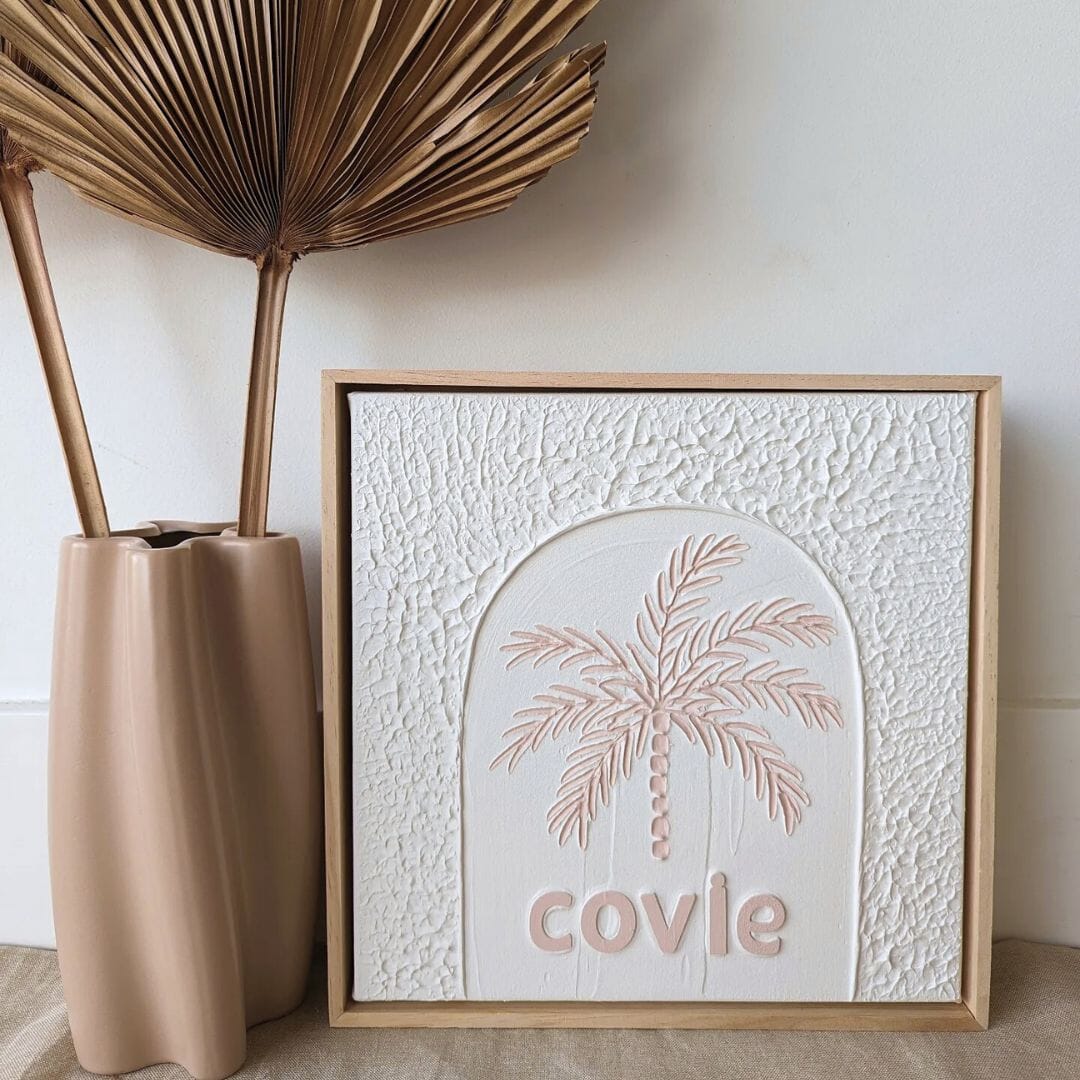 Personalised Textured Plaster Art – Palm Paradise Beyond The Palms 