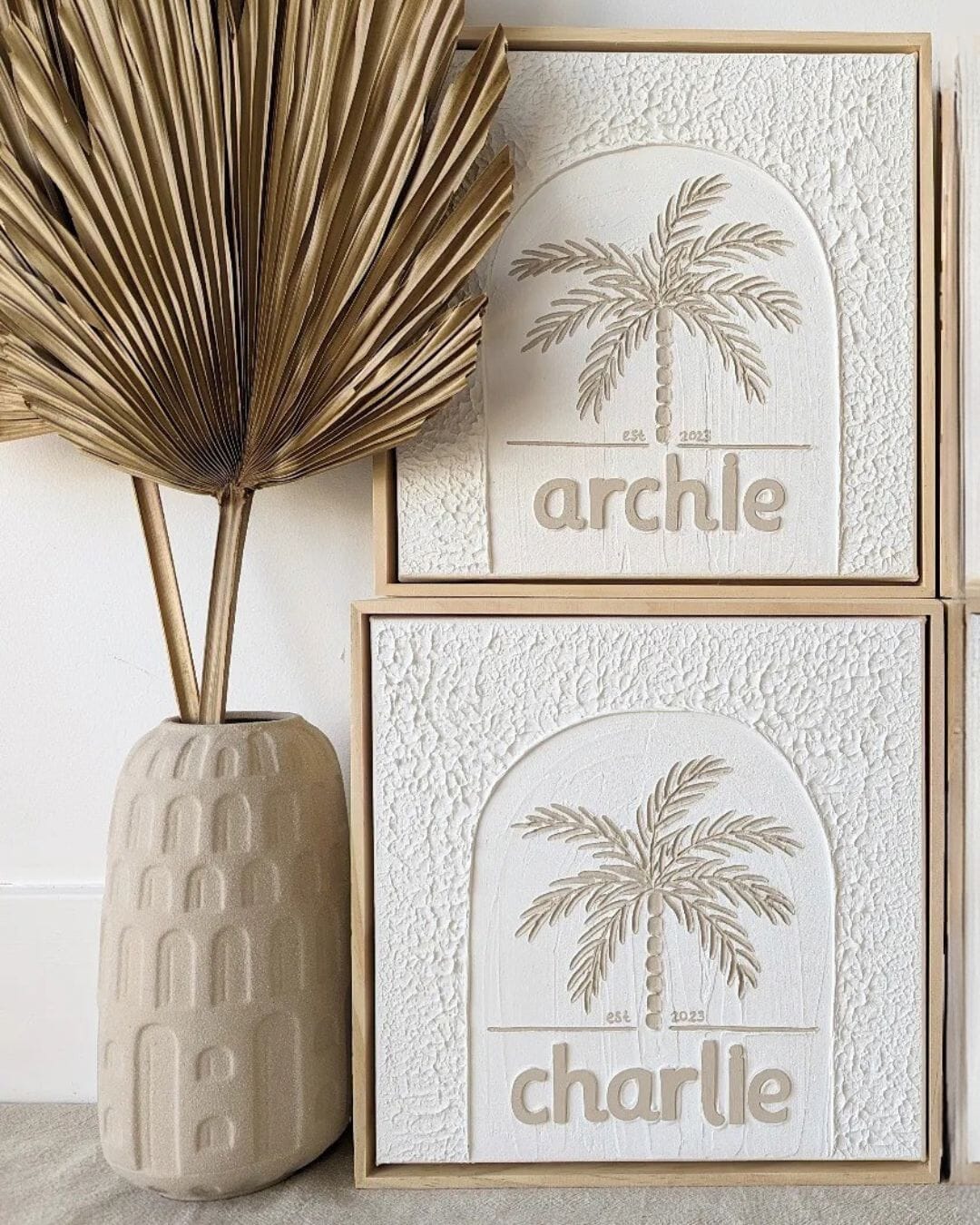 Personalised Textured Plaster Art – Palm Paradise Beyond The Palms 