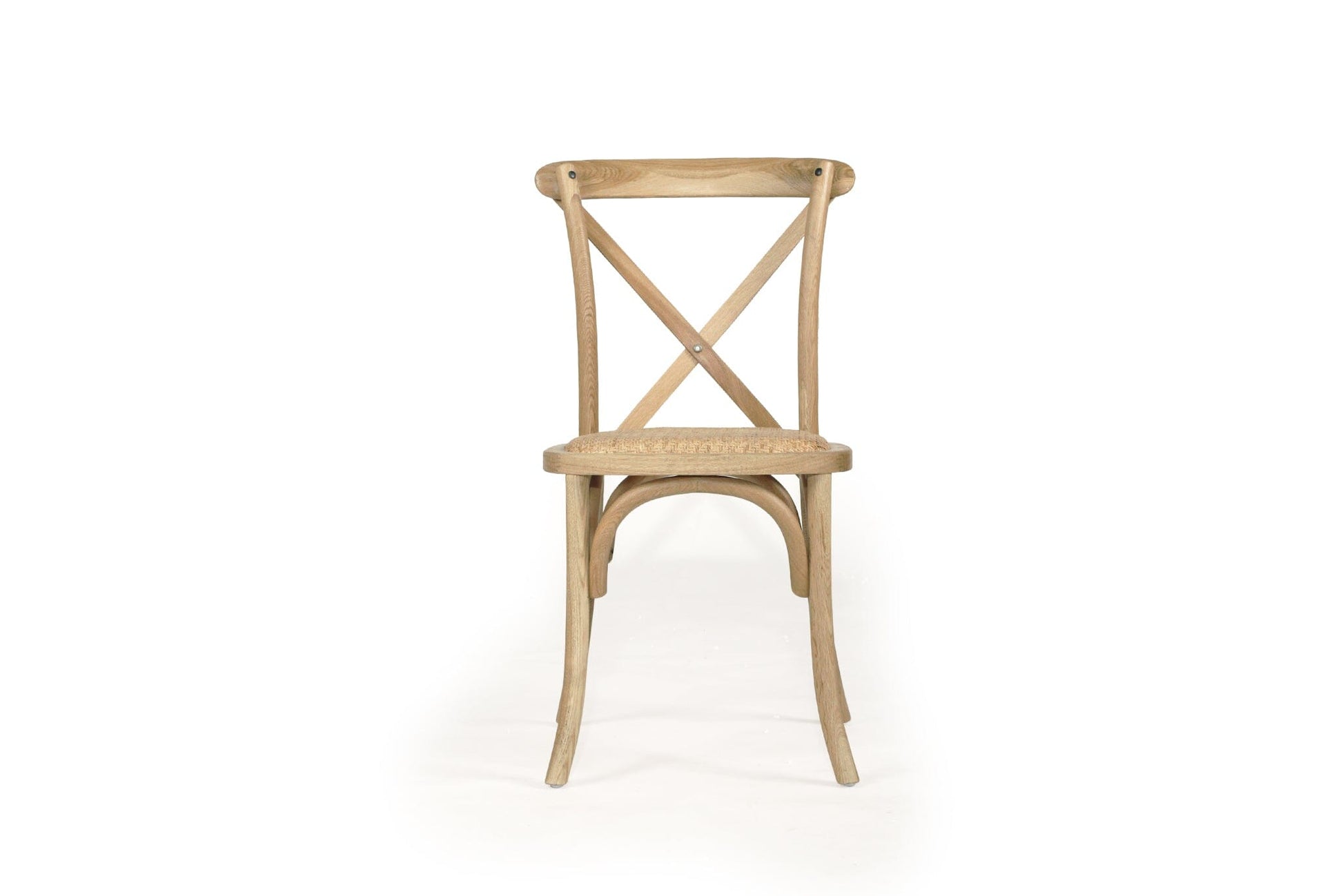 Provincial Cross Back Dining Chair - Oak Sun Republic 