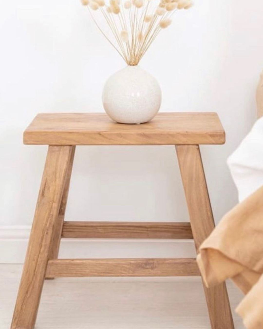 Recycled Elm Timber Short Stool/Side Table Sun Republic 