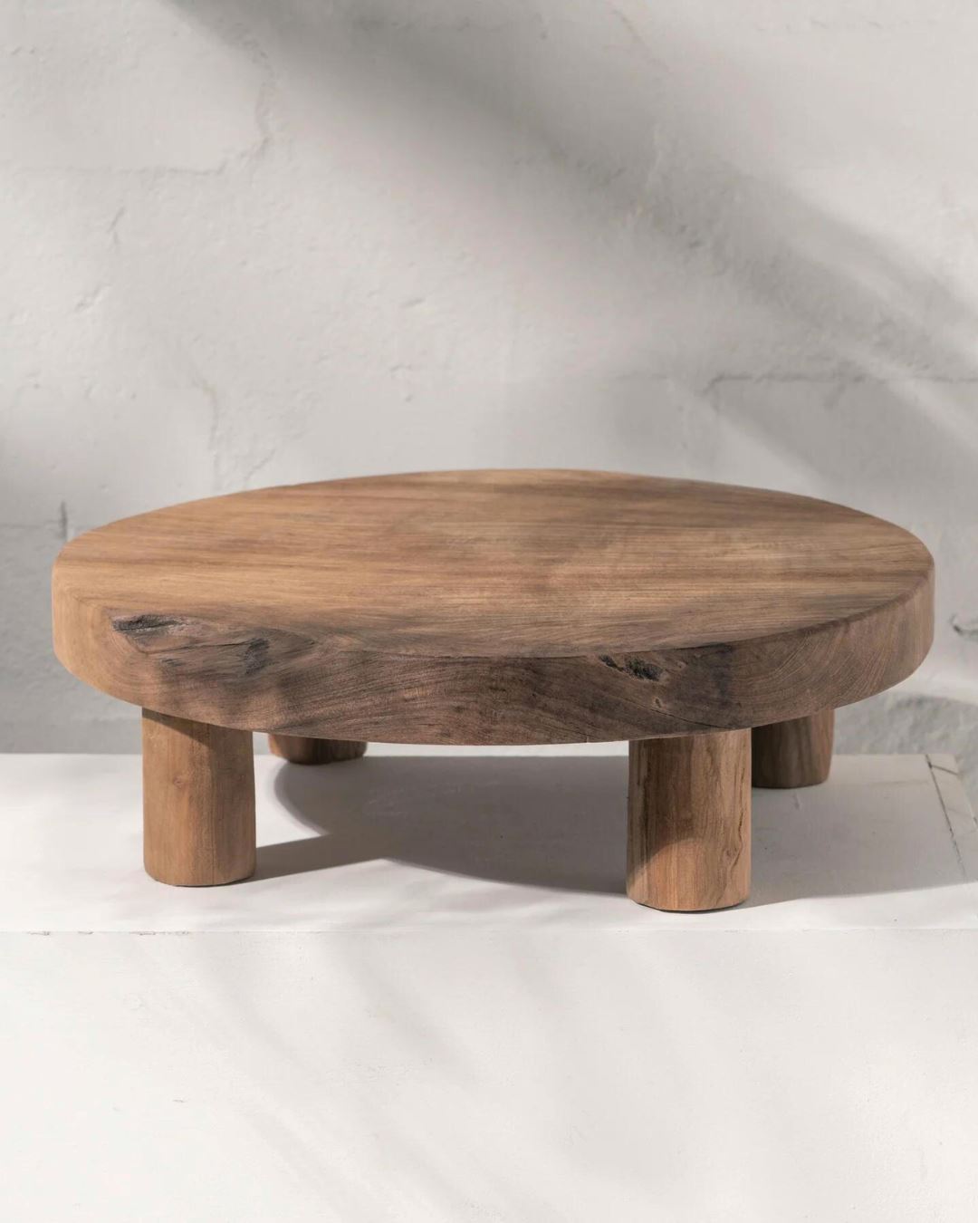 Round Footed Teak Tray - Eka Sun Republic 