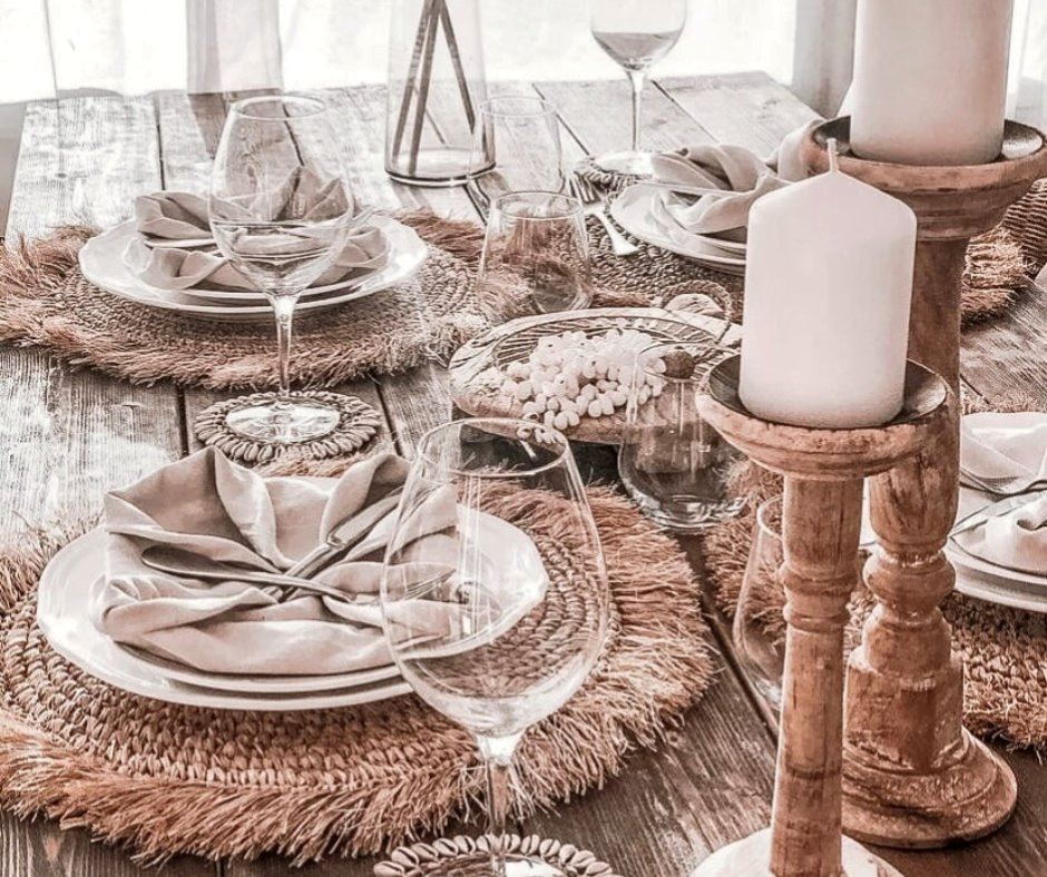 Round Natural Raffia Placemat - Centrepiece Sun Republic 