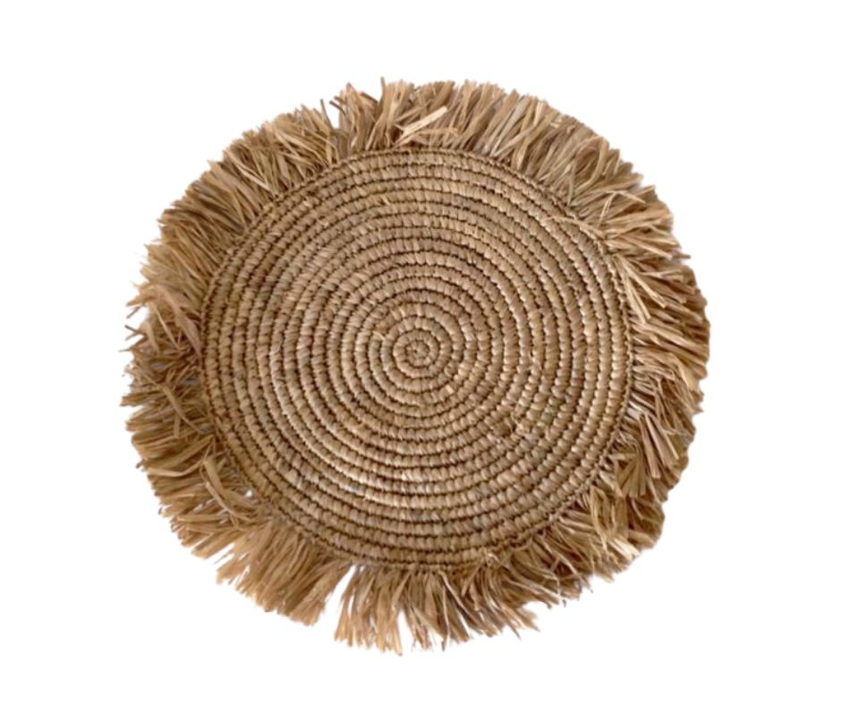 Round Natural Raffia Placemat - Centrepiece Sun Republic 