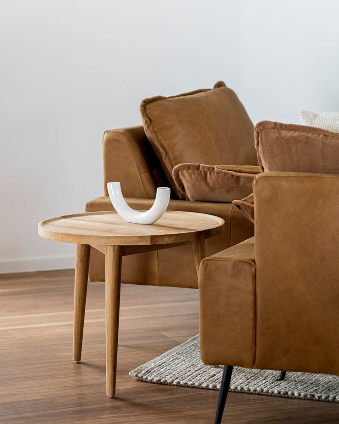 Round Natural Teak Side Tables Moana Sun Republic 