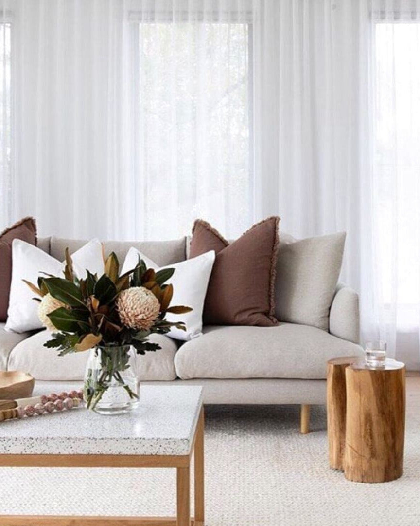 Round Teak Stump Stool 