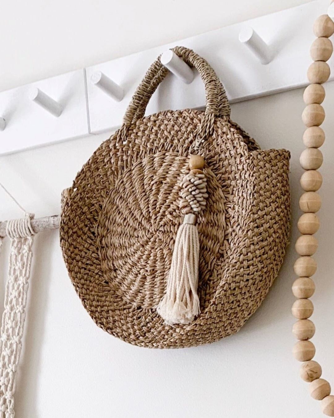 Round Woven Seagrass Bag - Ophelia Sun Republic 