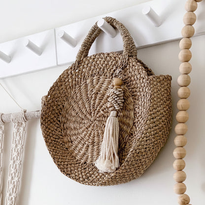 Round Woven Seagrass Bag - Ophelia Sun Republic 