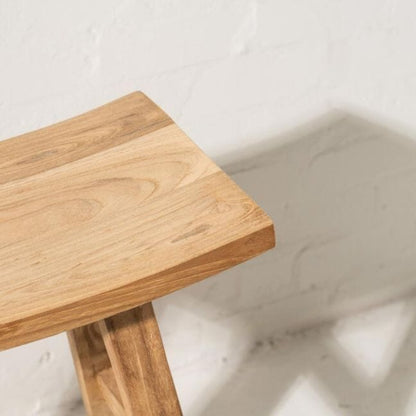 Rustic Teak Counter Stool 