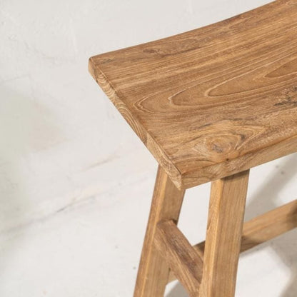 Rustic Teak Counter Stool 