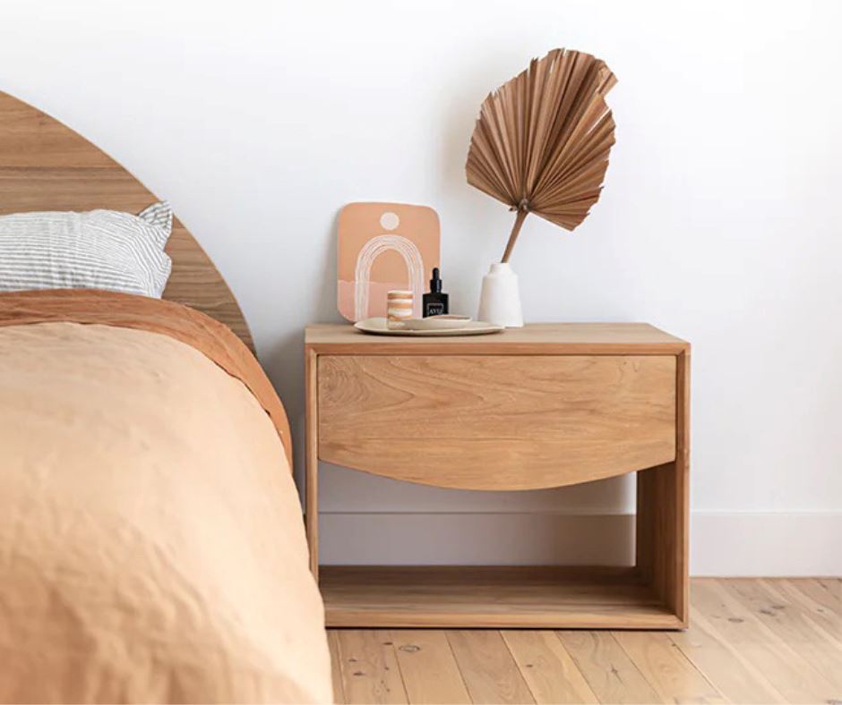 Sarra Natural Teak Bedside Table Sun Republic 