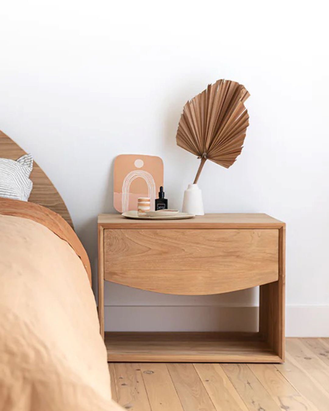 Sarra Natural Teak Bedside Table Sun Republic 