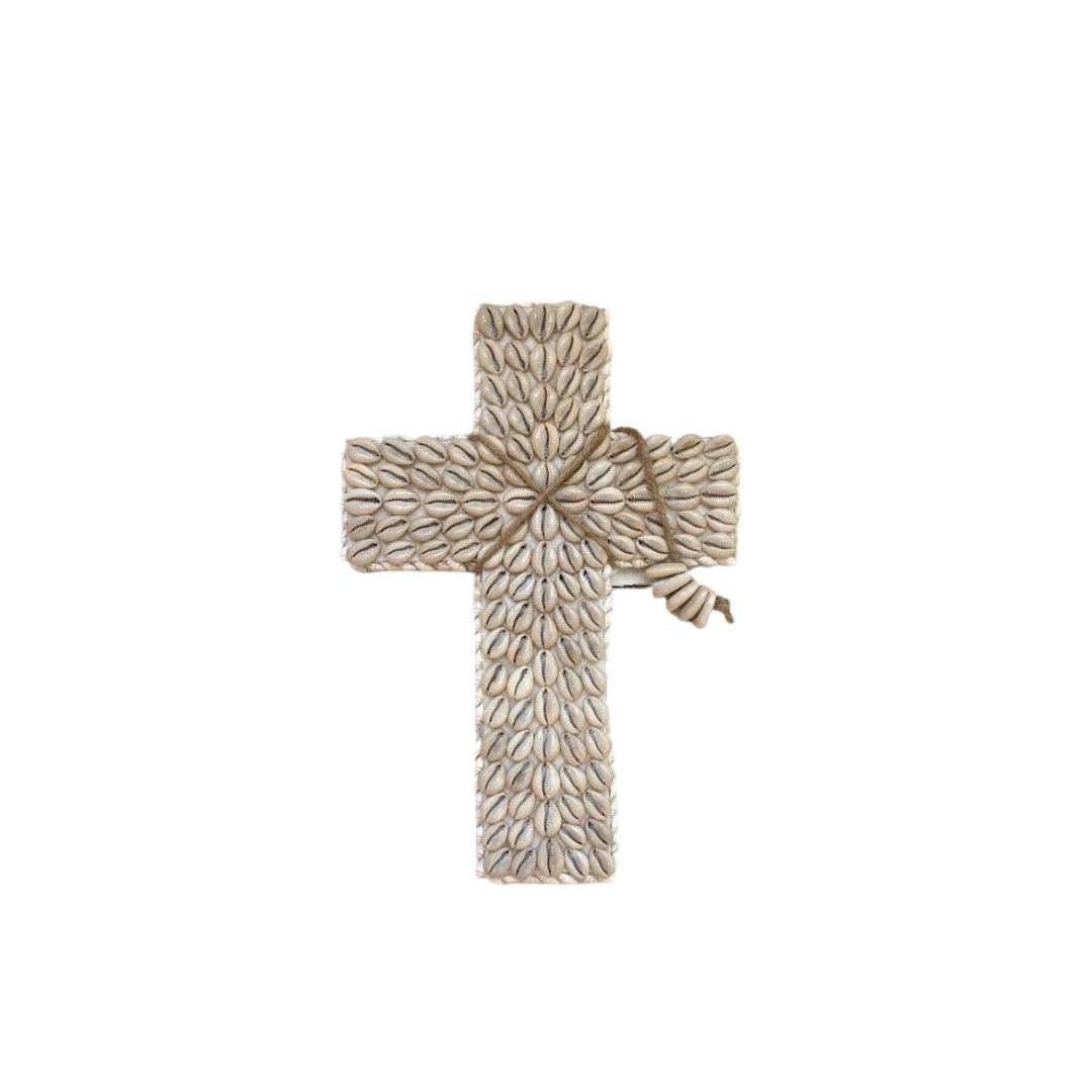 Shell Cowrie Cross With Tassel Sun Republic Medium 