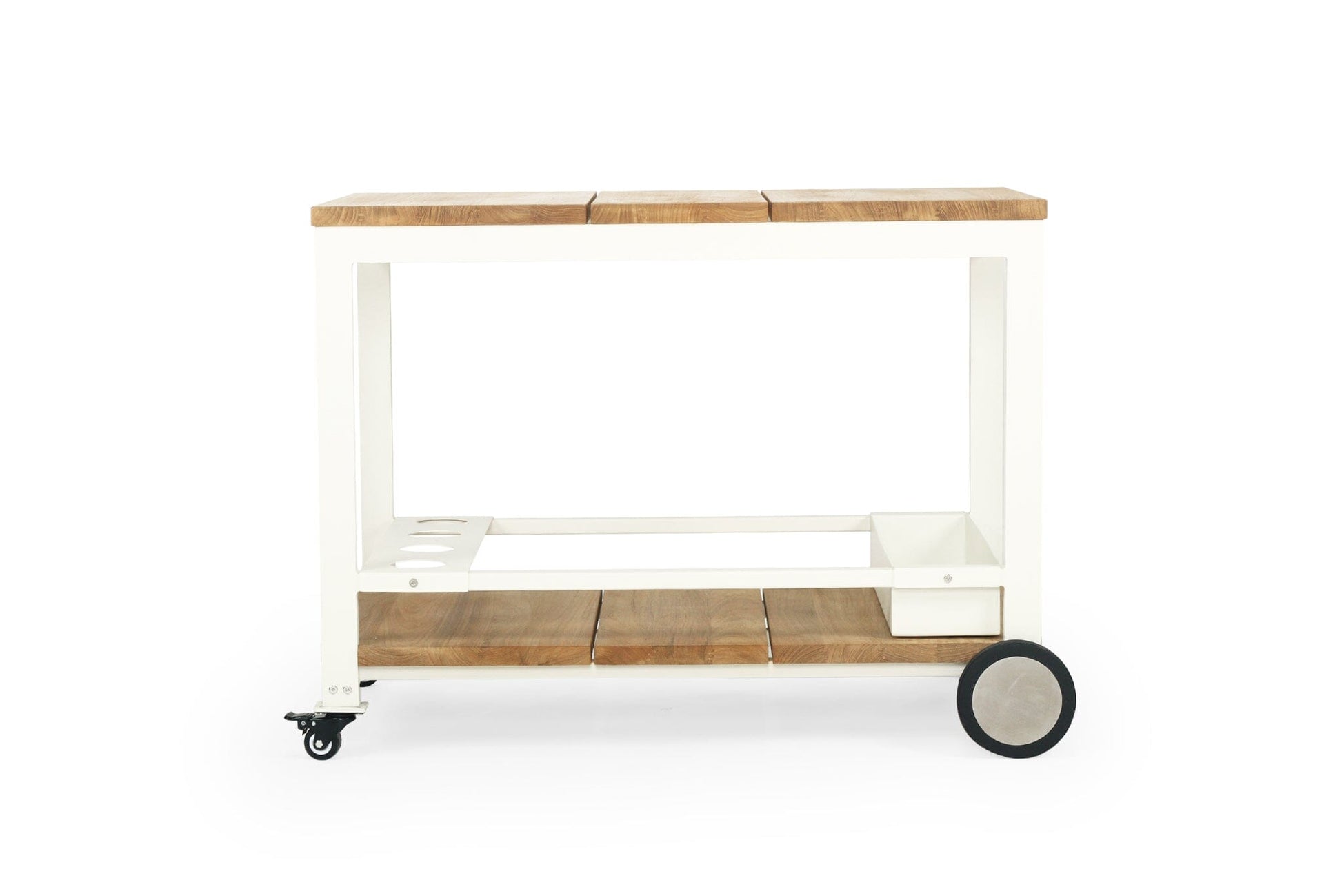 Shoalhaven Outdoor Teak Bar Cart - White Abide 