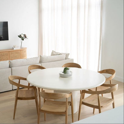 Siena Micro Cement Dining Table Round Sun Republic 