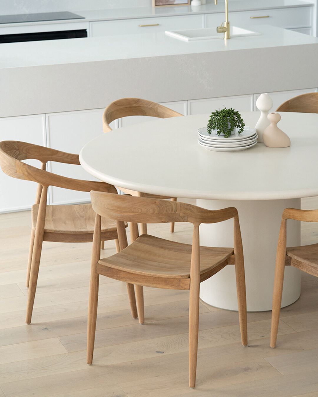 Siena Micro Cement Dining Table Round Sun Republic 