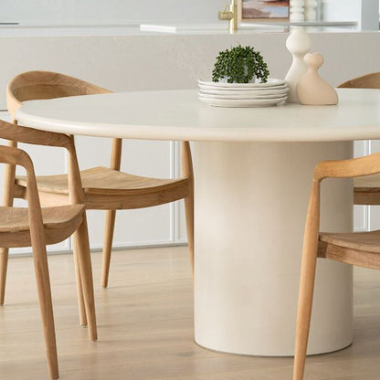 Siena Micro Cement Dining Table Round Sun Republic 