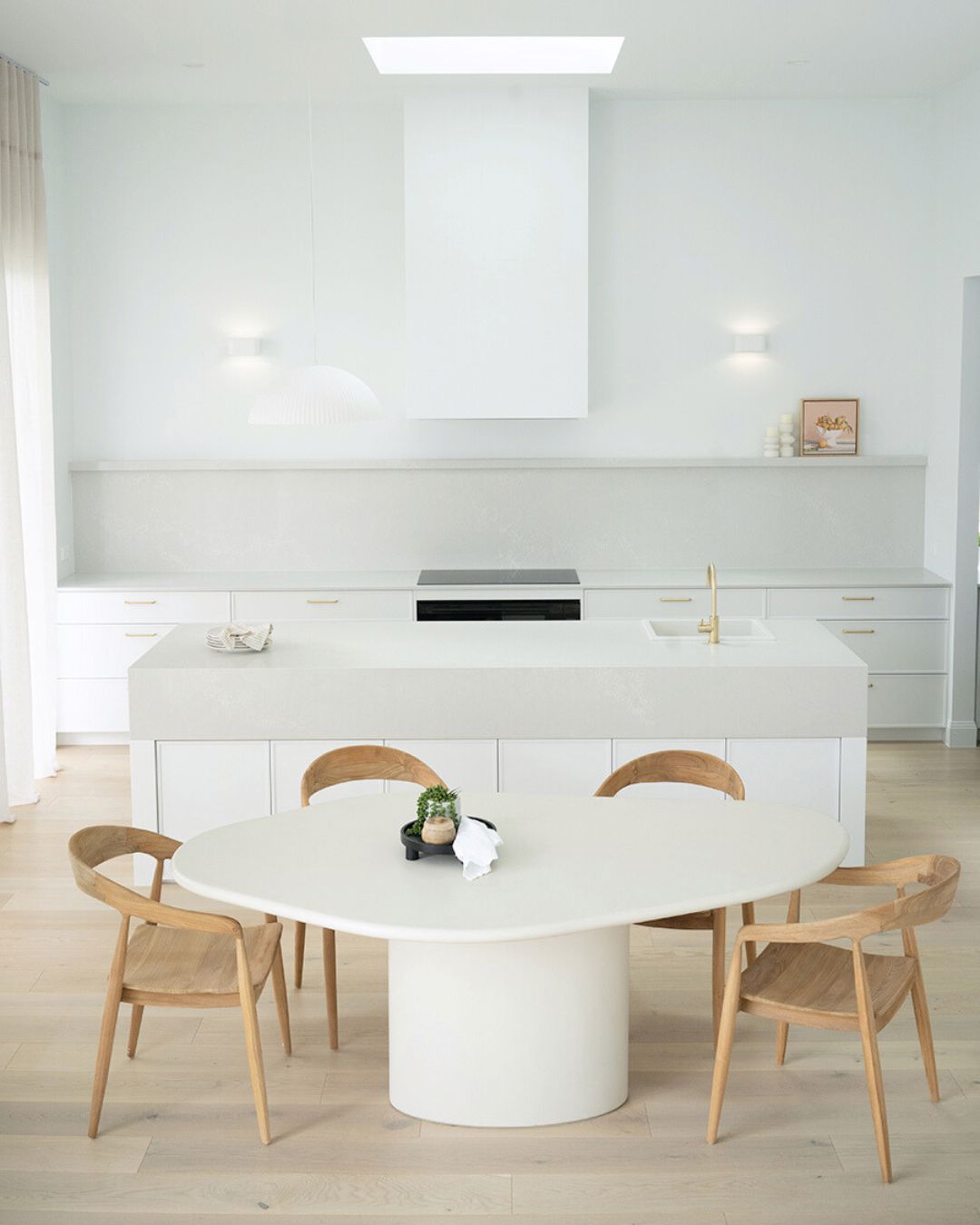 Siena Microcement Dining Table Organic Oval - Seashell Sun Republic 