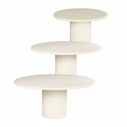 Siena Microcement Dining Table Round - Alabaster Sun Republic 