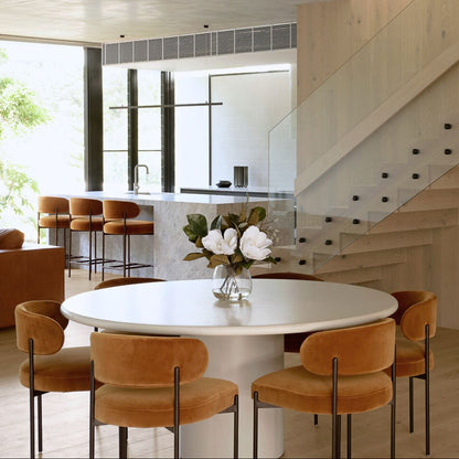 Siena Microcement Dining Table Round - Alabaster Sun Republic 