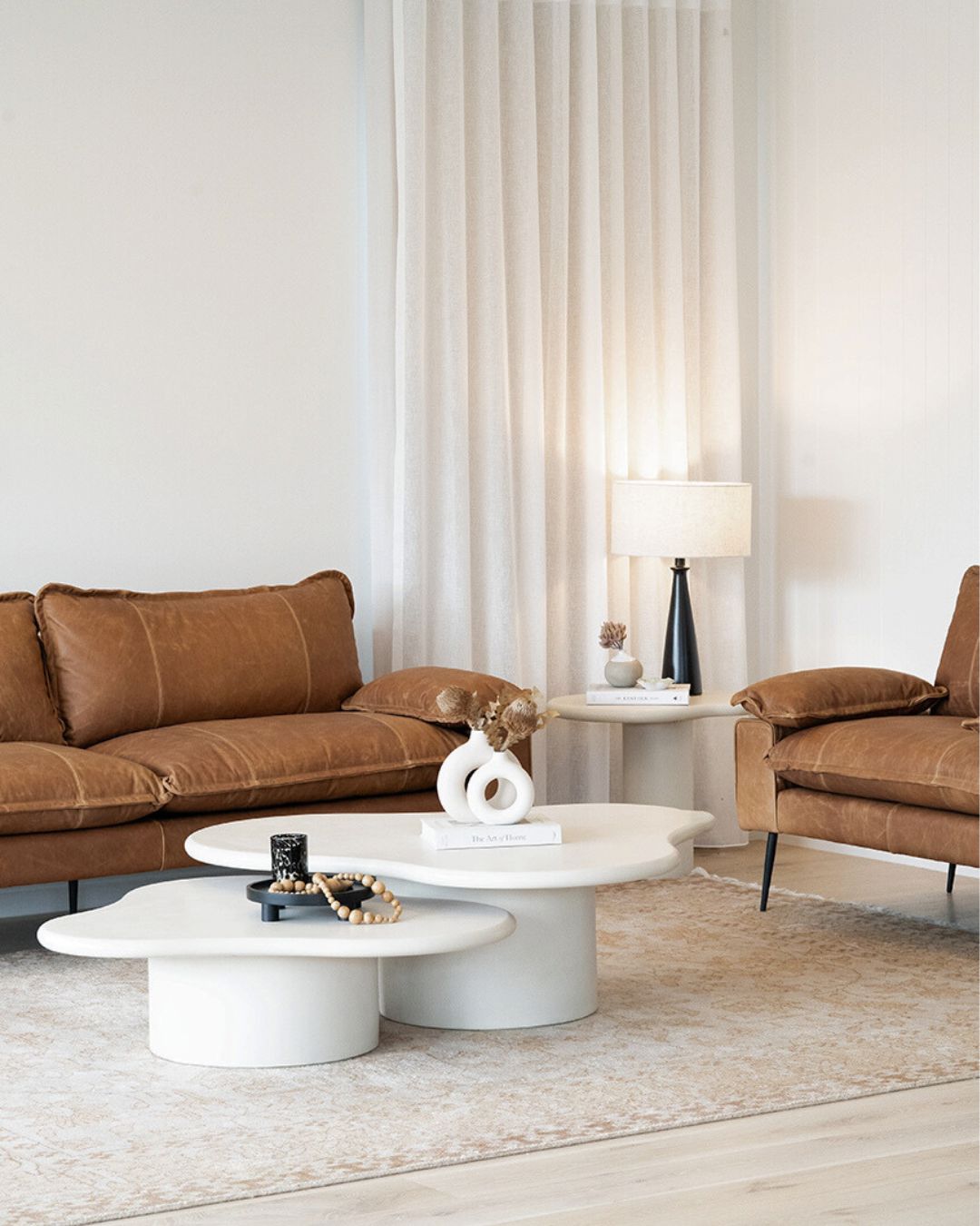 Siena Microcement Organic Coffee Tables - Abalaster Sun Republic 