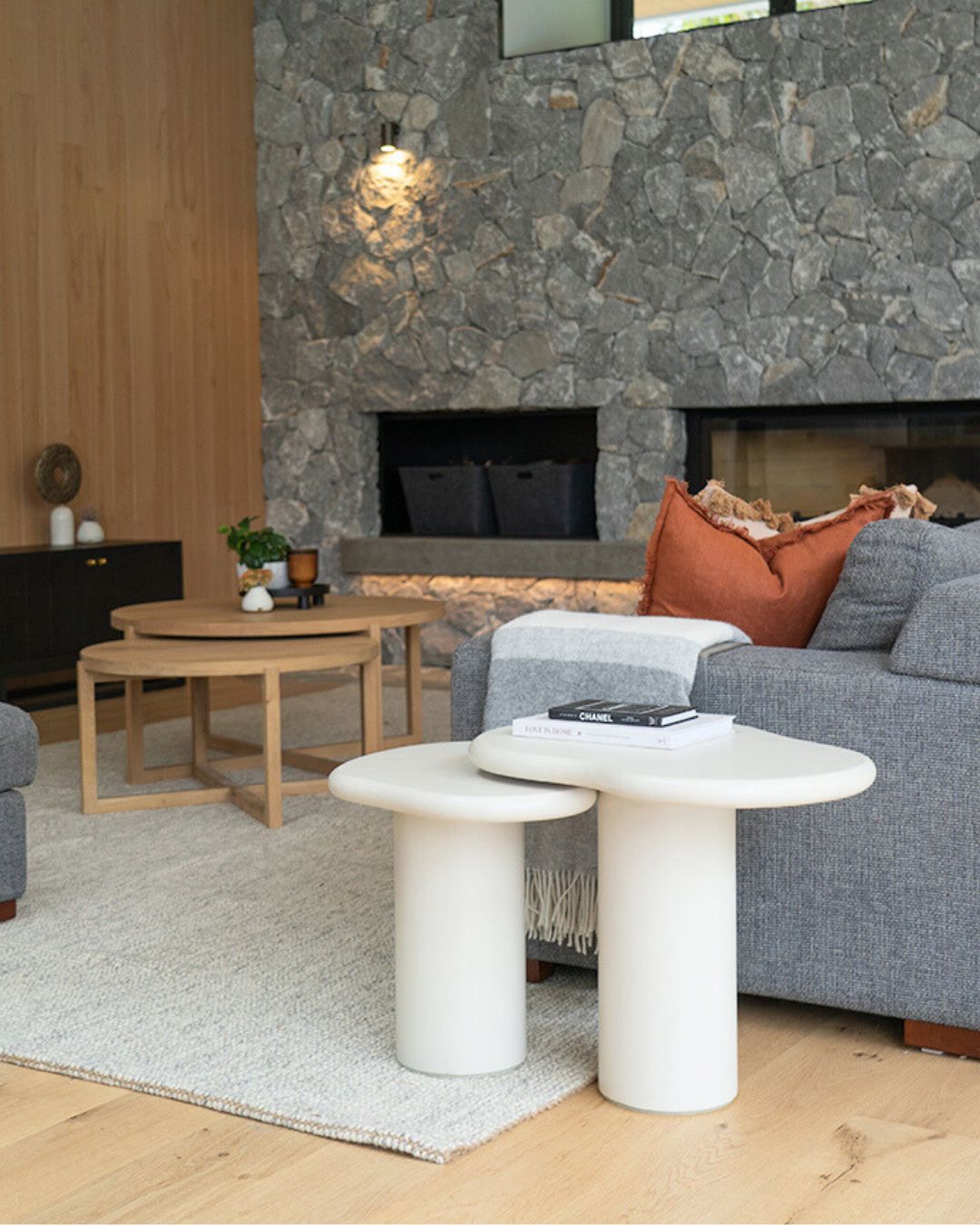 Siena Microcement Organic Side Tables - Abalaster Sun Republic 