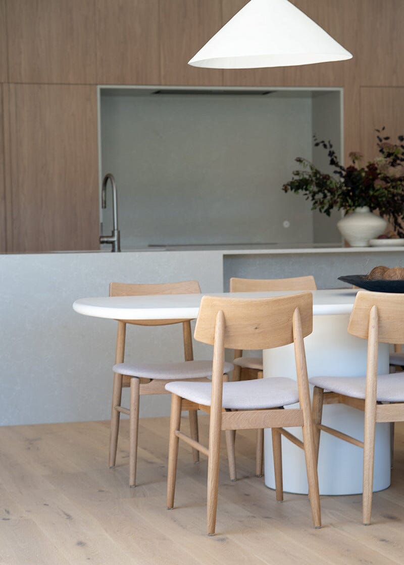 Siena Microcement Square-Oval Dining Table - Seashell Sun Republic 