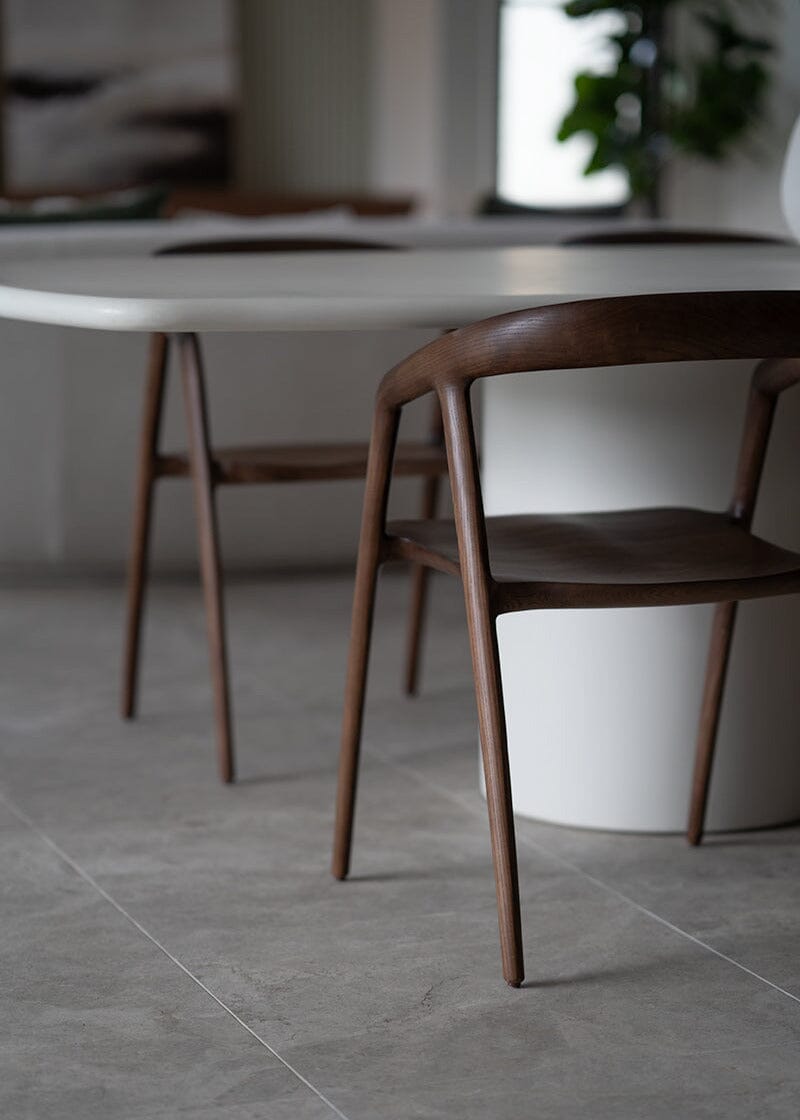 Siena Microcement Square-Oval Dining Table - Seashell Sun Republic 