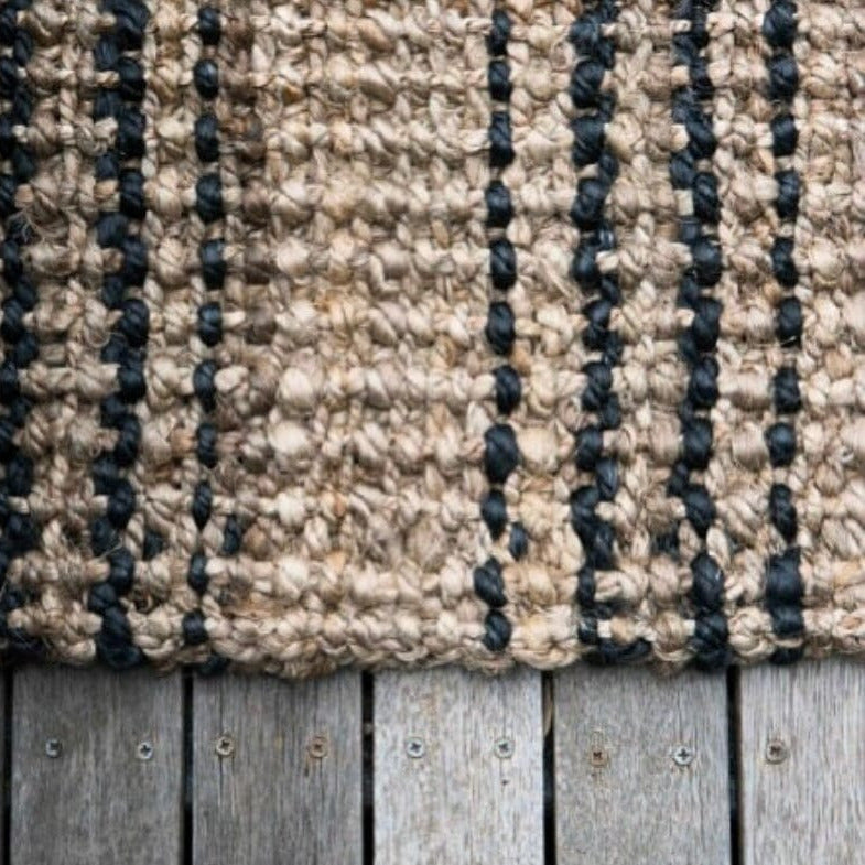 Smith Stripe Natural Jute Floor Mats, Rugs & Runners 