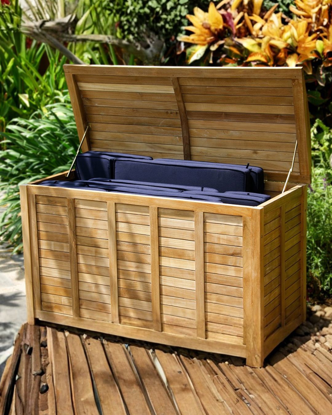 Sorrento Outdoor Storage Chest – Solid Teak SUN REPUBLIC 