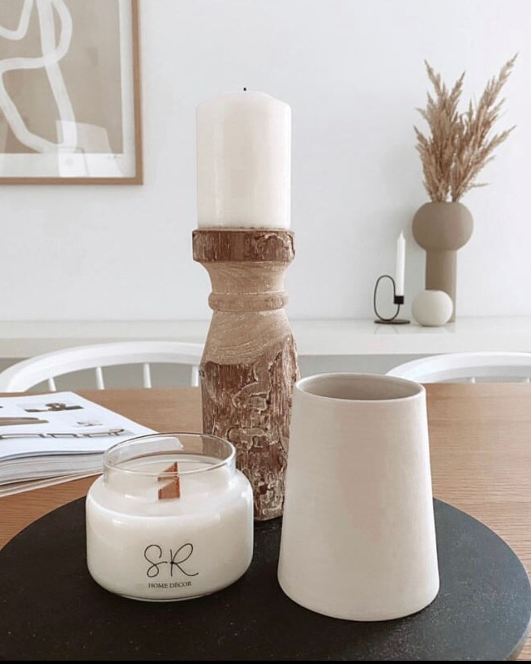 SR Signature Glass Bulb Double Wood Wick Scented Candle - 65 Hour Sun Republic 