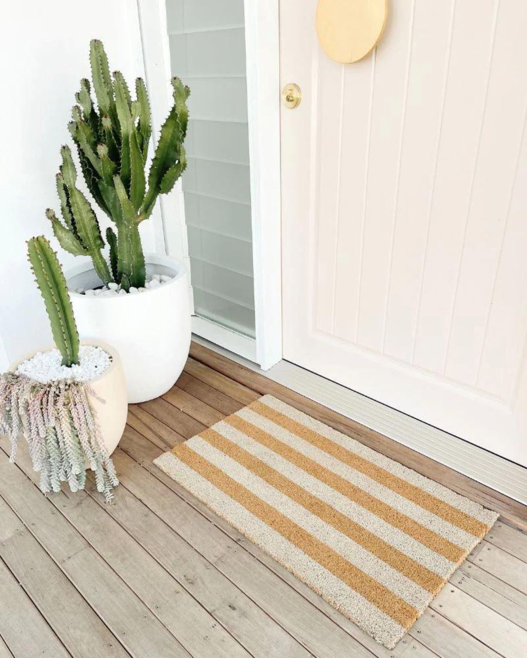 Stripe Door Mat - Sand - 2 Sizes Sun Republic 