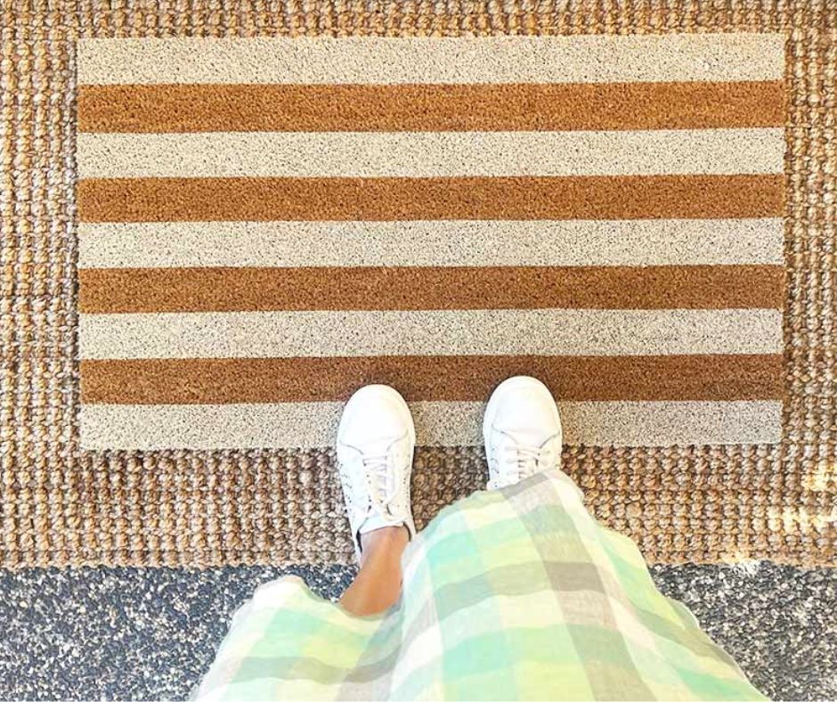 Stripe Door Mat - Sand - 2 Sizes Sun Republic 