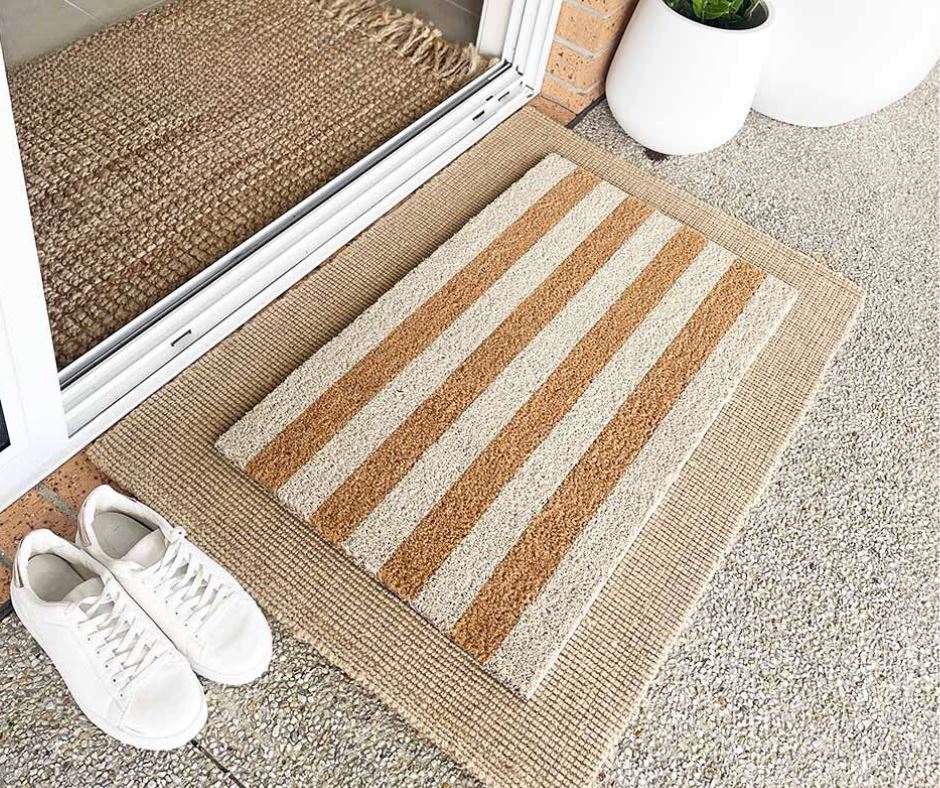 Stripe Door Mat - Sand - 2 Sizes Sun Republic 