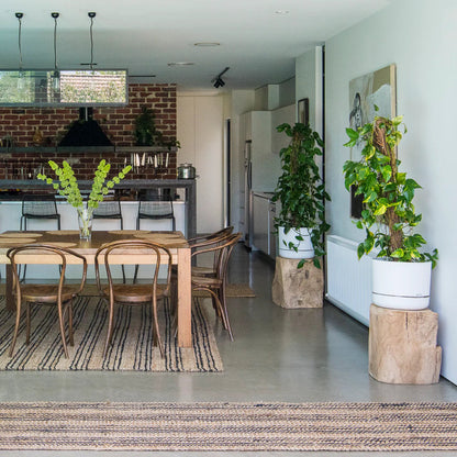 Stripe Natural Jute Floor Rugs & Runners 