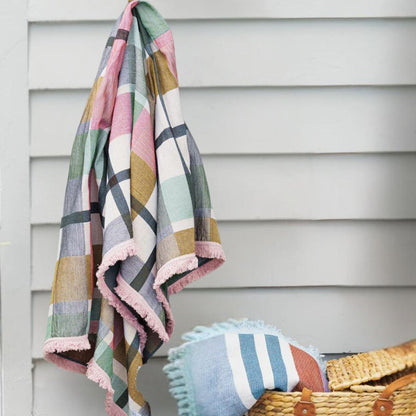 Sunset Check Picnic Rug/Throw