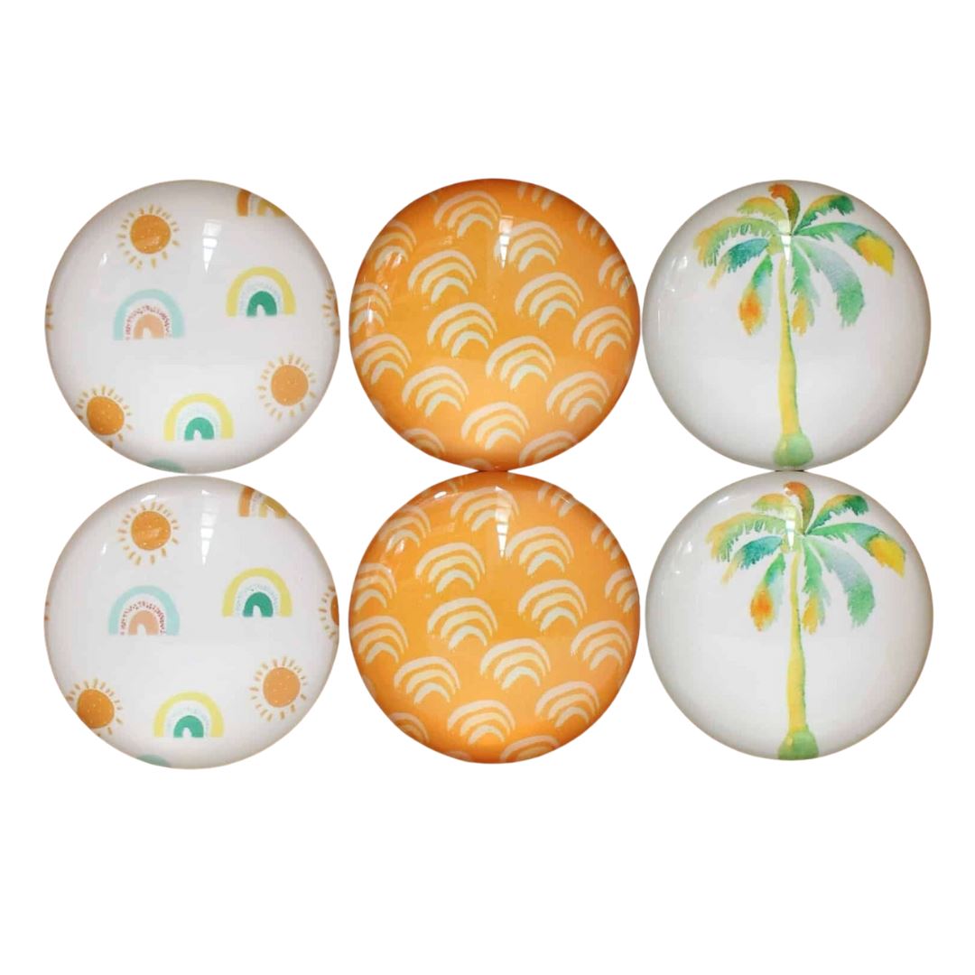 Sunshine Folk Glass Magnet Set x 6 SUN REPUBLIC 