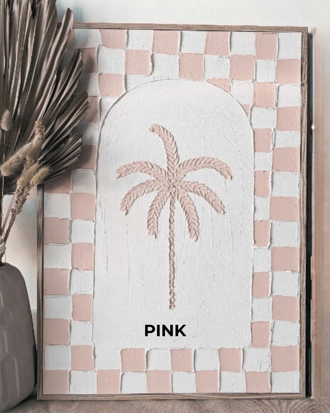 Textured Plaster Art - Check Palm SUN REPUBLIC 